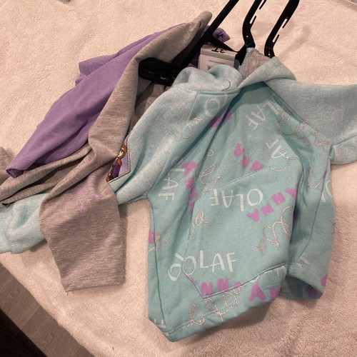Frozen Girls 3 Piece Outfit Set: Hooded Sweatshirt, Top & Legging Size 3T - Picture 4 of 4