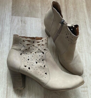 Damen Stiefelette Beige Tamaris Stiefeletten Braun Absatz