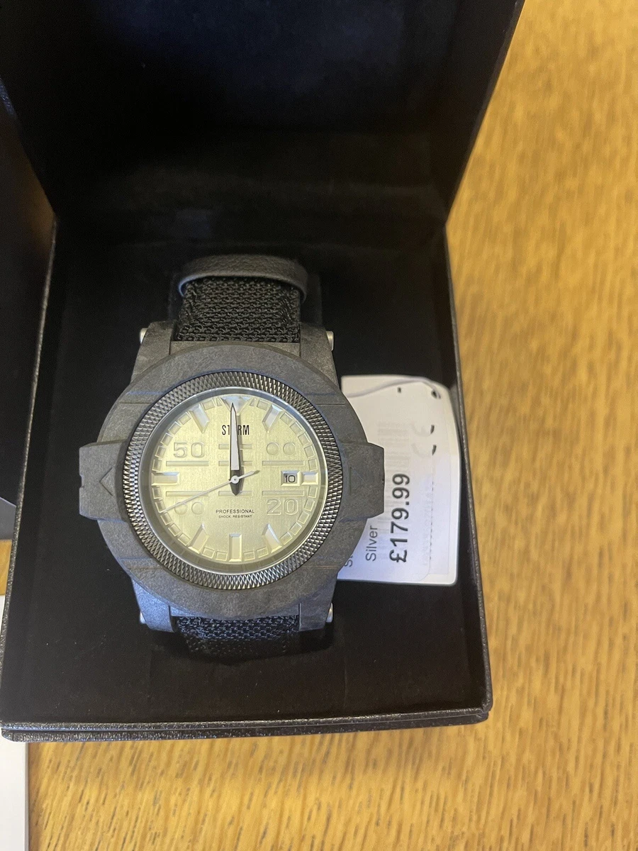 Storm London Raven Silver 949240 Mens Wristwatch Solid Case RRP