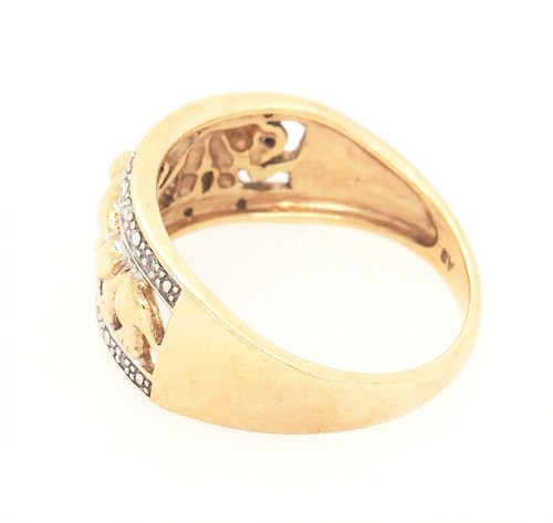Diamond 9ct Yellow Gold Ring - Picture 4 of 10