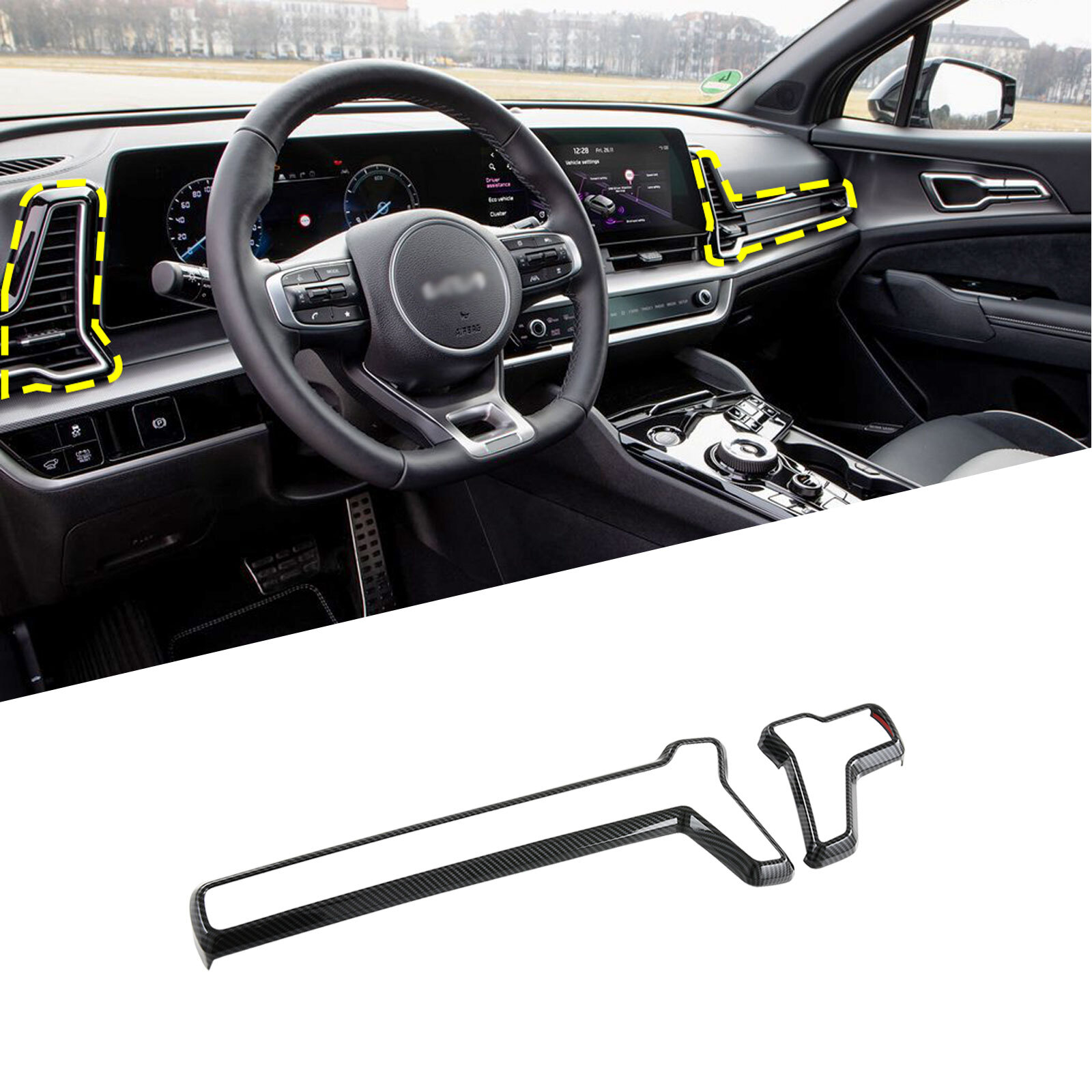 For 2022-2024 Kia Sportage NQ5 Side Air Vent Outlet Cover Decor Inner Trim Parts