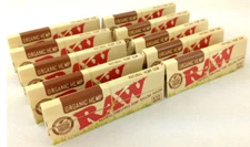 10 Pk Raw Organic Hemp Natural Unrefined 1 1/4 Rolling Papers 320 Leaves 3215-10