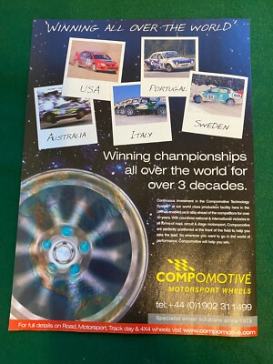 COMPOMOTIVE MOTORSPORT WHEELS WINNING ALL OVER THE WORLD POSTER ADVERT A4 XA