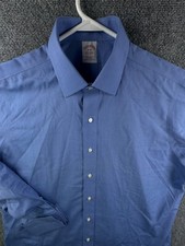 Brooks Brothers Non Iron Button Up Shirt Traditional Fit Blue French Cuff 16 36