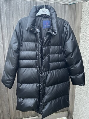 Moncler Long Daunenjacke schwarz Größe S Damen