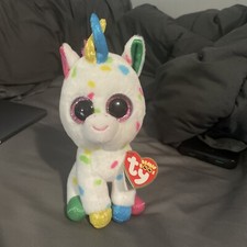 Ty Beanie Boos Harmonie The Unicorn Plush Confetti Pattern