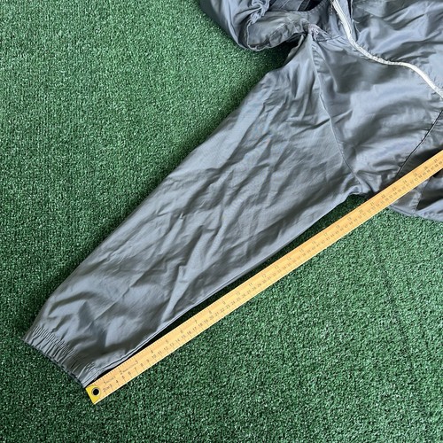Vintage Y2K Nike Gray Red Half Zip Baggy Nylon Hooded Windbreaker Jacket Small - Picture 16 of 16
