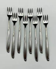 8 Vintage Oneida Cocktail Forks Simeon L George H Rogers Co Paramount Stainless