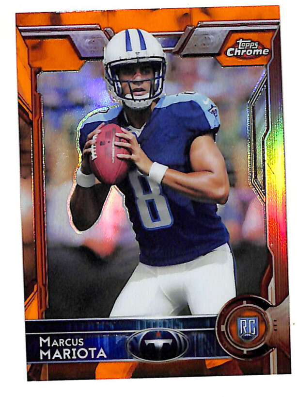 2015 Topps Chrome #150 Marcus Mariota Orange Refractor Rookie Card Titans