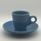 RETIRED Fiesta Peacock Blue  AD Demitasse Cup and Saucer Set Fiestaware NEW!