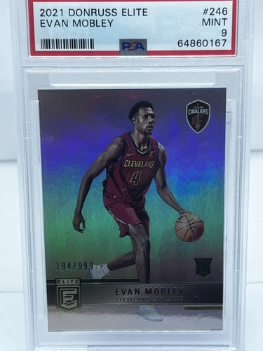 2021 donruss elite evan mobley #246 /999 psa 9 QTY 2 !!!!! - Picture 3 of 6