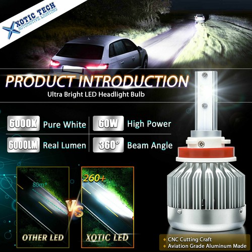 For Toyota 4Runner 2010-2020 LED Headlight Bulbs Kit High/low Beam + Fog Light - Picture 6 of 12