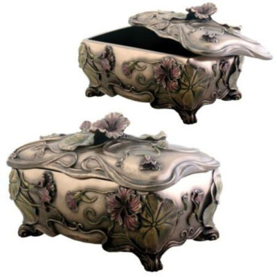 PT Art Nouveau Poppy Flowers Decorative Box