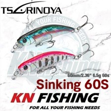 TSURINOYA DW107 Sinking Minnow Light Rock Fishing Lure Light Trolling 60mm 6.5gr
