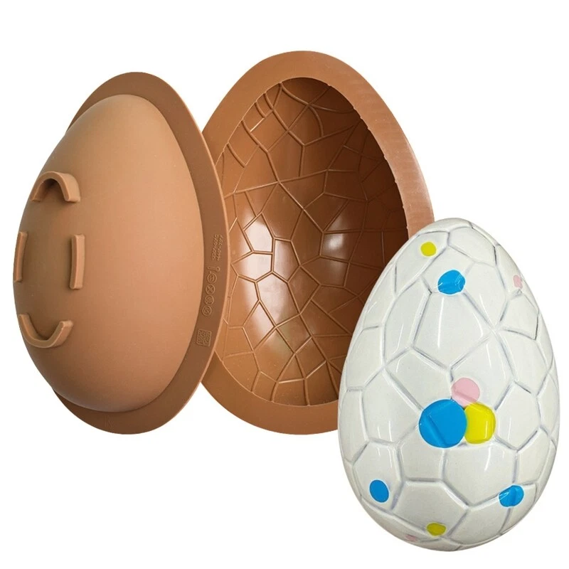 2 Piece 3D Half Eggs Shape Silicone Moulds Fondant Cake Decorating Accessories