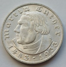 3. Reich, 2 Mark Luther 1933 D, J. 352 *** (#AB-HDD-2)