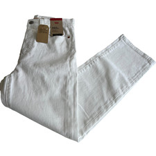 Levi's Women Wedgie Straight Fit High Rise Button Fly Jeans 25x28 White NWT