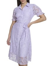 Kensie Allover Floral Lace Midi Dress Women's