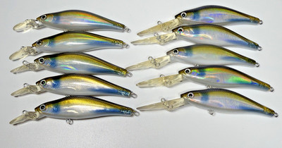 Used DUEL 3D Shad 65SP 65mm 6g Suspending Shad 10-piece set   Japan Lure