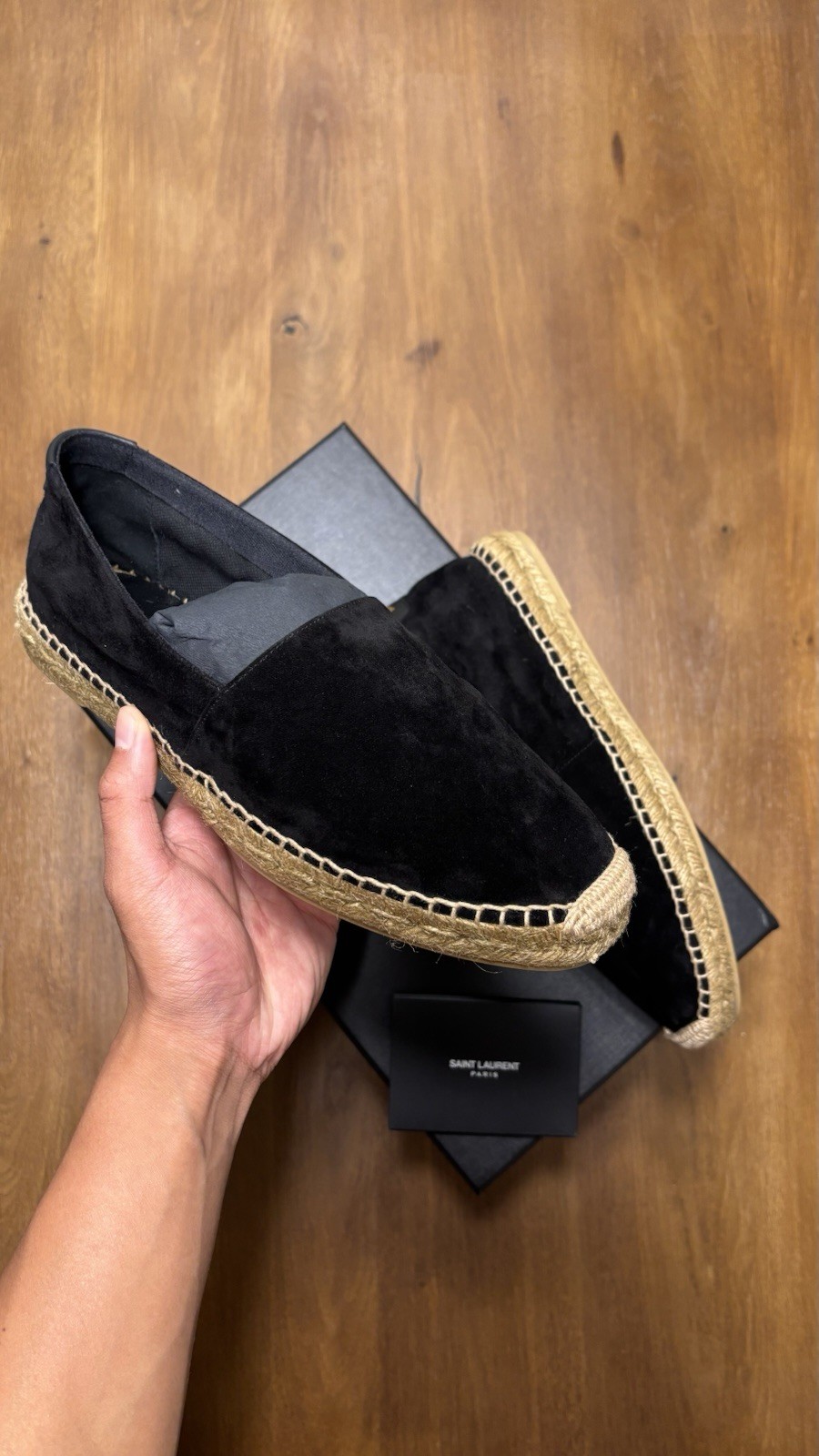 SAINT LAURENT Espadrillas YSL nere unisex