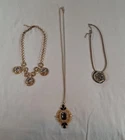Lot of 3 Vintage Costume Jewelry Necklaces Rhinestone