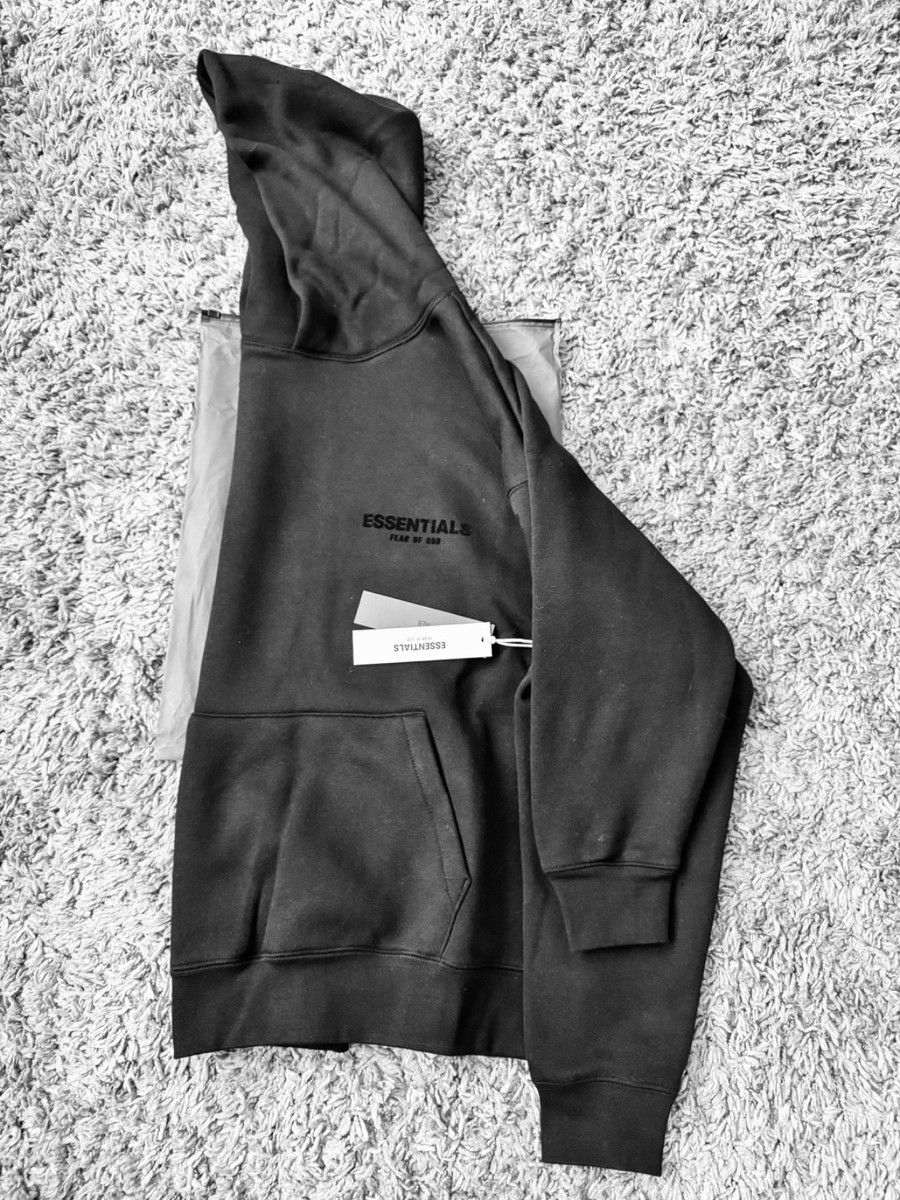 ESSENTIALS HOODIE SIZE S BLACK | eBay