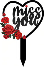 Memorial Plaques Stake Waterproof Metal Grave Marker Grave Decorations for Cemet