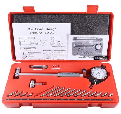 Accusize Industrial Tools Dial Bore Gauge Set, 1.4-6 inch Measuring Range, 0.000
