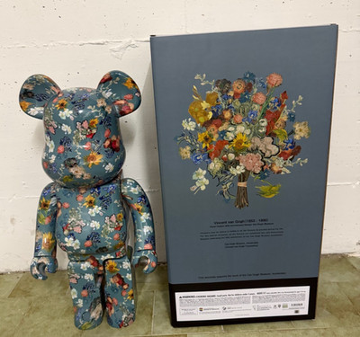 Bärenstein Blumenmuster Van Gogh Museum 50th Anniversary 1000% Medicom Spielzeug MIB