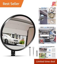 12-Inch Acrylic Convex Safety Mirror for Indoor Outdoor Surveillance