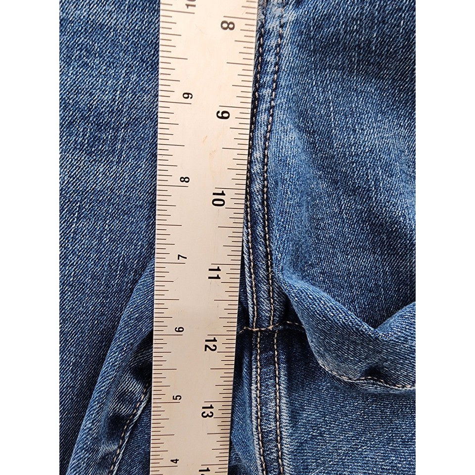 Lane Bryant Signature Fit Mid Rise Cropped Flare Jeans Distressed Blue ...