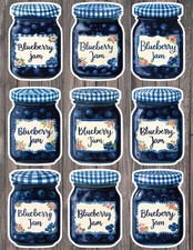 Blueberry Jam Die Cut Vinyl Stickers Set Scrapbooking Laptop Waterbottle