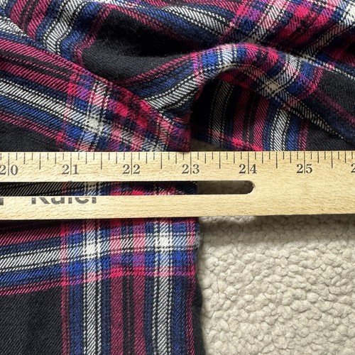 Torrid Top Womens 2 Plaid Button-Up Long Sleeve Flannel Collared Rayon Blend - Picture 12 of 13