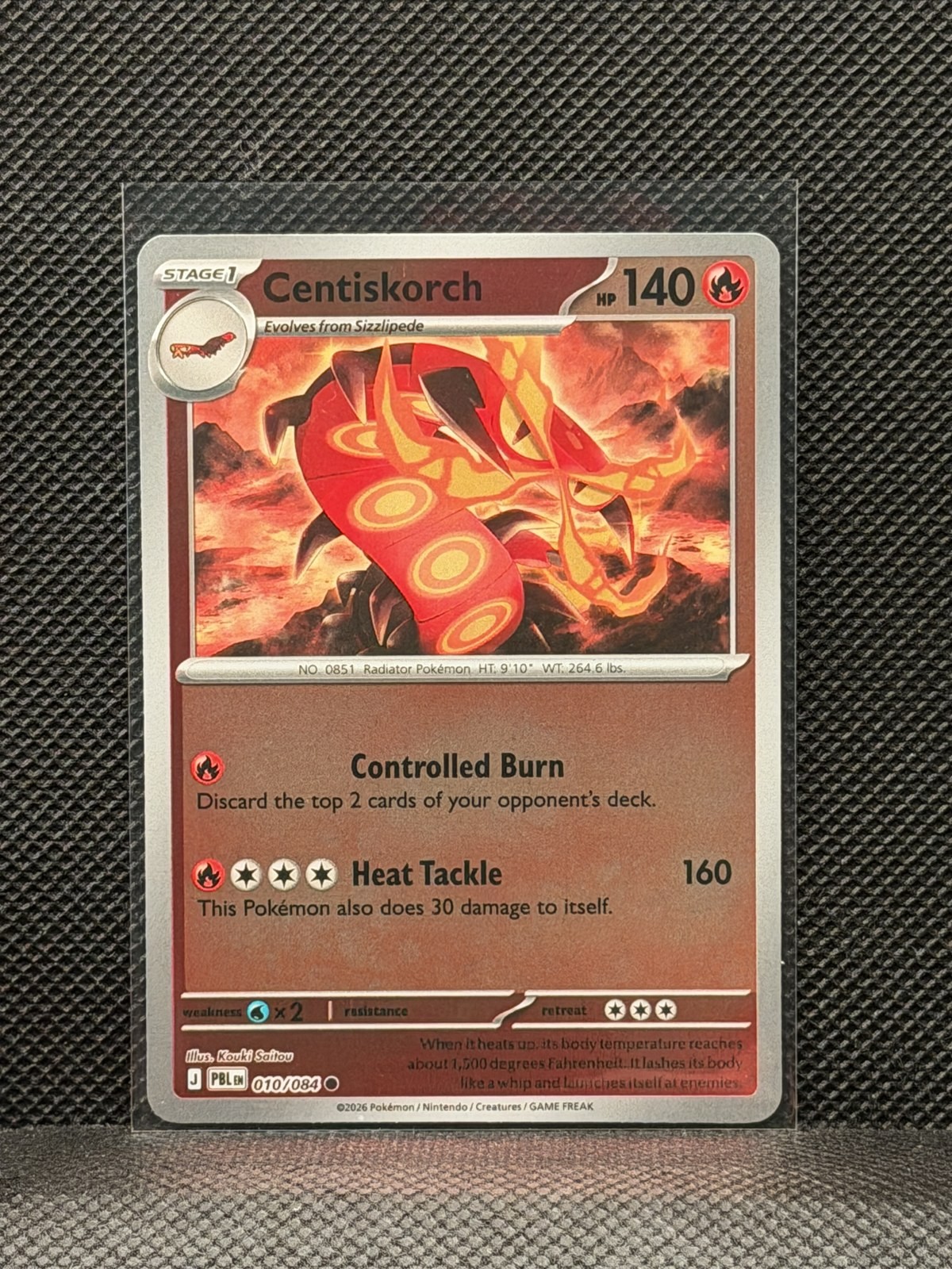 2026 Pokemon ME05: Pitch Black - Uncommon Centiskorch #10 Reverse Holo