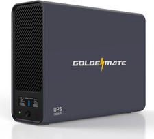 Goldenmate 1000VA 600W LiFePO4 Smart USB Battery Backup UPS Pure Sine Surge Gray