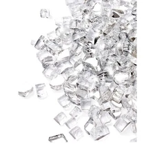 Fire Glass Crystal Clear 15lb bag new shiny clear reflective durable fire glass