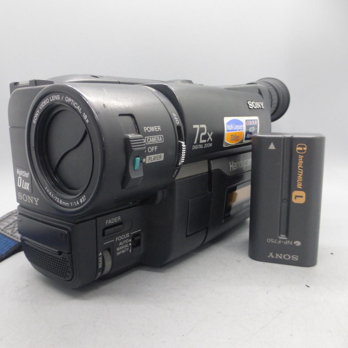 Sony Handycam CCD-TRV27E Handheld Video8 XR Camcorder Black Tested