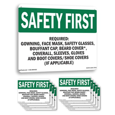 #ad #ad Required OSHA SAFETY FIRST Sign Metal Plastic Or Decal 5 or 10 Pack $212.99