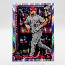 2025 Topps Chrome Niko Kavadas RayWave Refractor RC #20 Angels
