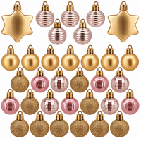 132 Weihnachtskugeln Gold Rosa Christbaumkugeln Christbaumschmuck Baumschmuck