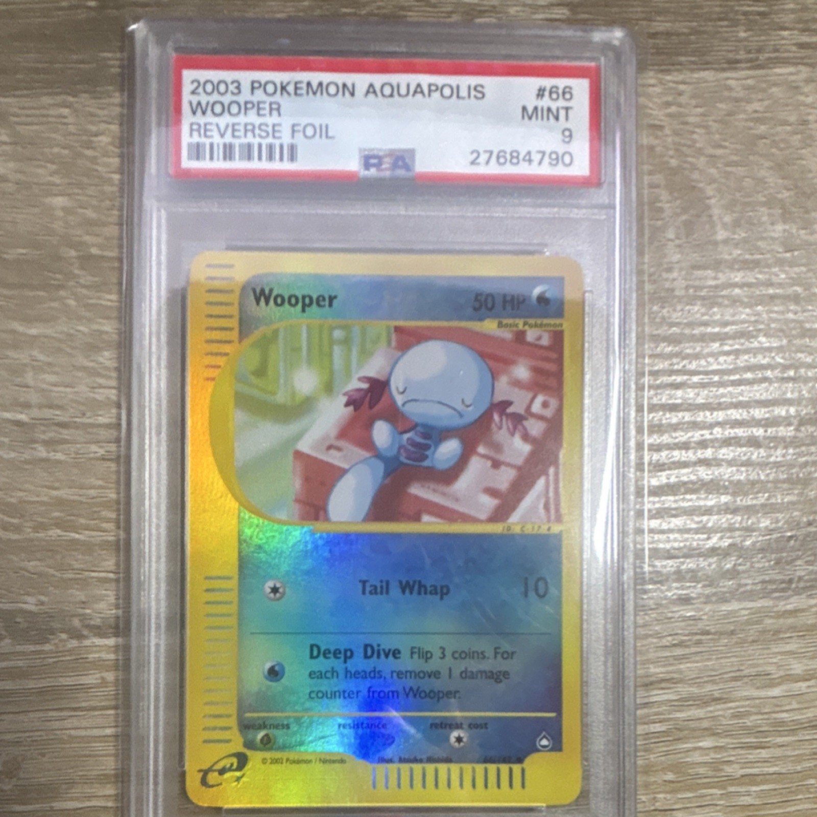 Pokémon TCG Wooper Aquapolis Reverse Foil PSA 9 66/147 Uncommon English