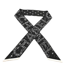 Size OS Chanel Silk 'CHANEL' Constellation Logo Slim Bandeau Scarf
