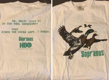 The Sopranos Duck short sleeve white 2 side classic shirt KV38964