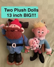 Two 13 Inch Stuffins Rudolph Island Misfit Toys CVS Plush Dolls Yukon Hermey Elf