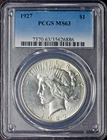 1927 Peace Silver Dollar - PCGS MS63 White - ✪COINGIANTS✪