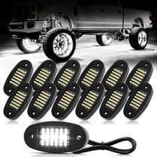 12 Pods White Rock Lights 6000K Pure White 36 LEDs SMD Chips Super Bright Neon