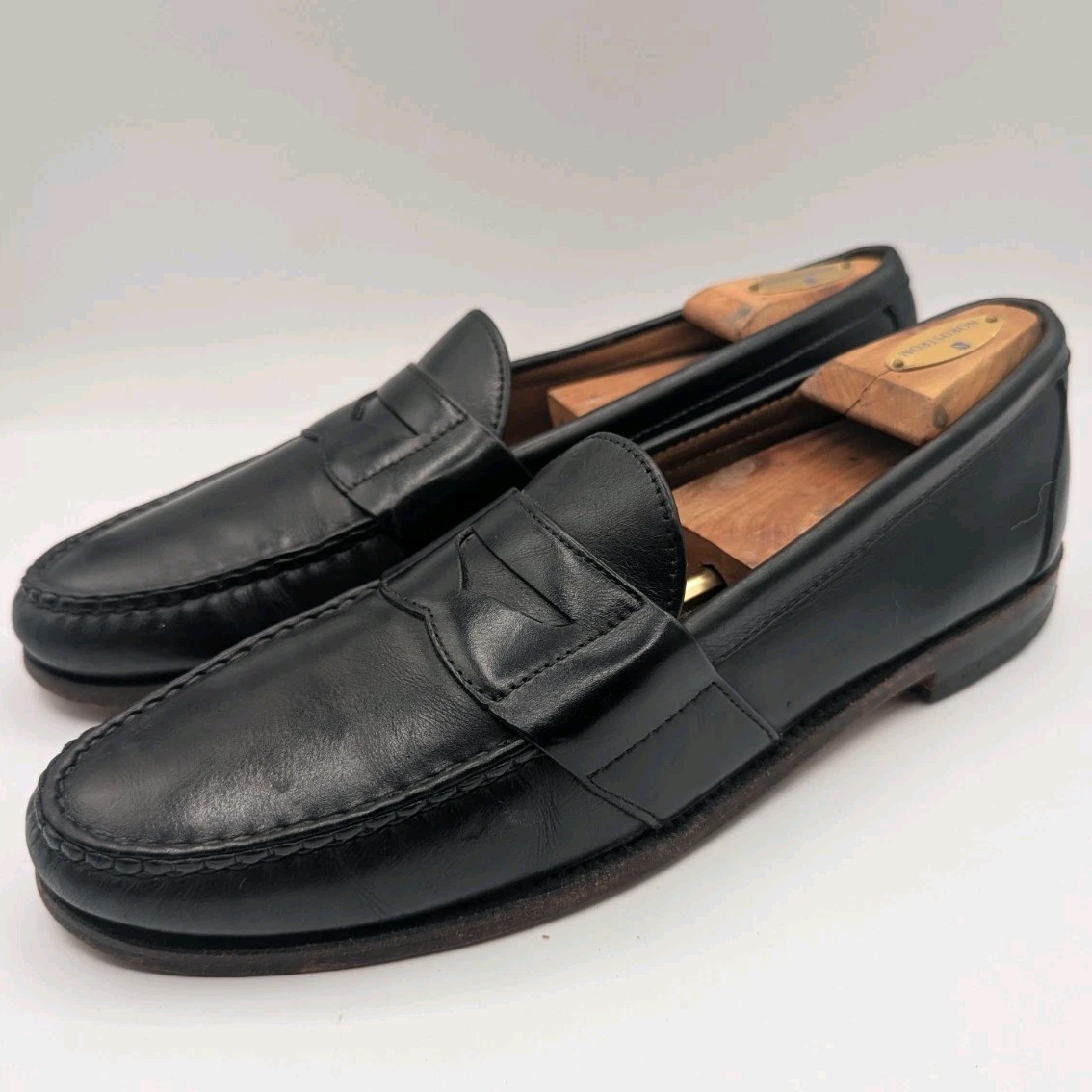 Allen Edmonds Cameron Penny Loafers Mens 10 B Black Leather  display picture 2