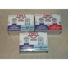 Lot 3 Oatey Handy Pack Purple Primer Rain-R-Shine Cement PVC CPVC 30251