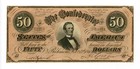 1864 T-66 $50 The Confederate States of America Note - CIVIL WAR Era — photo 1