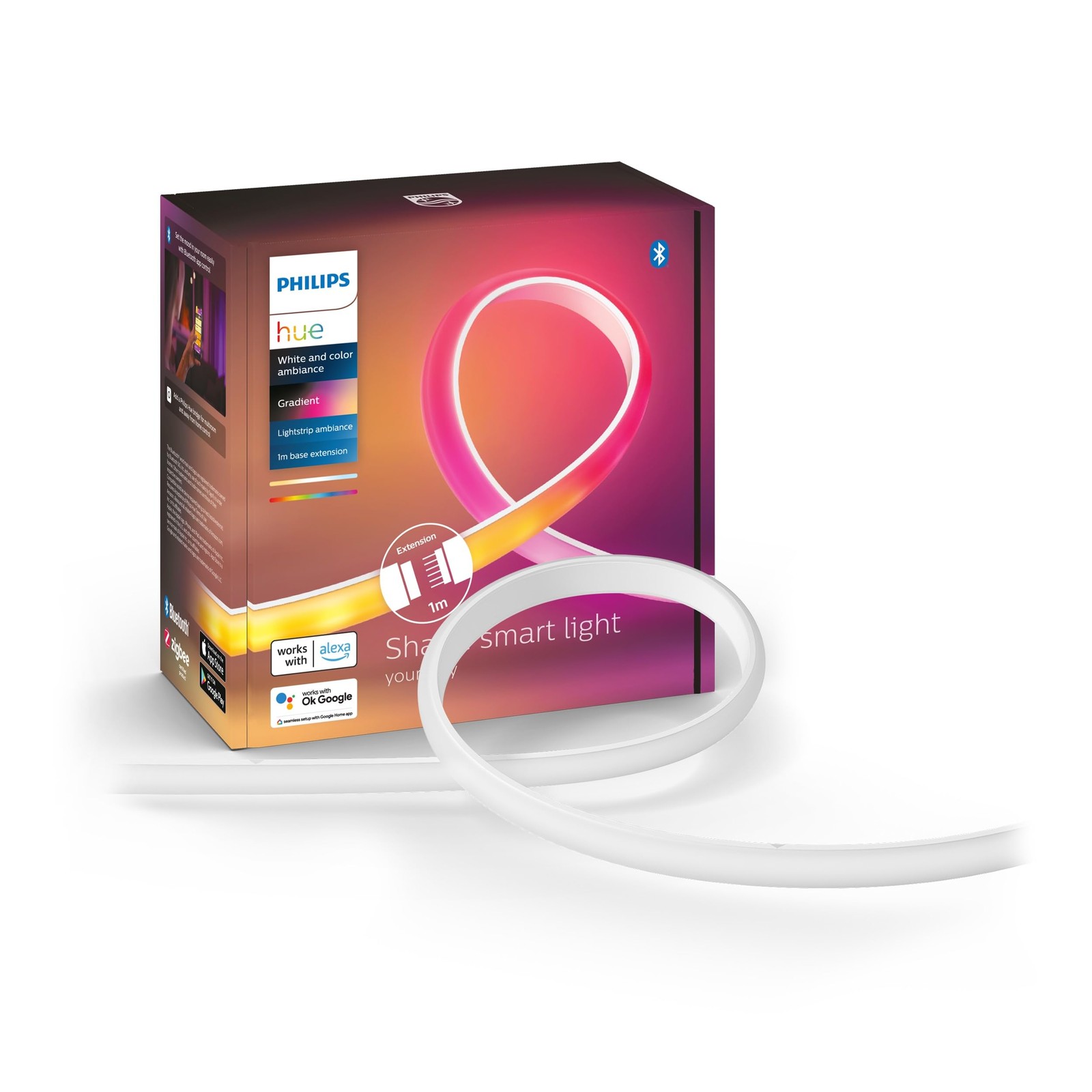 Bande LED White and Color extension 1 mètre Bluetooth pour agrandir un éclairage de meuble
